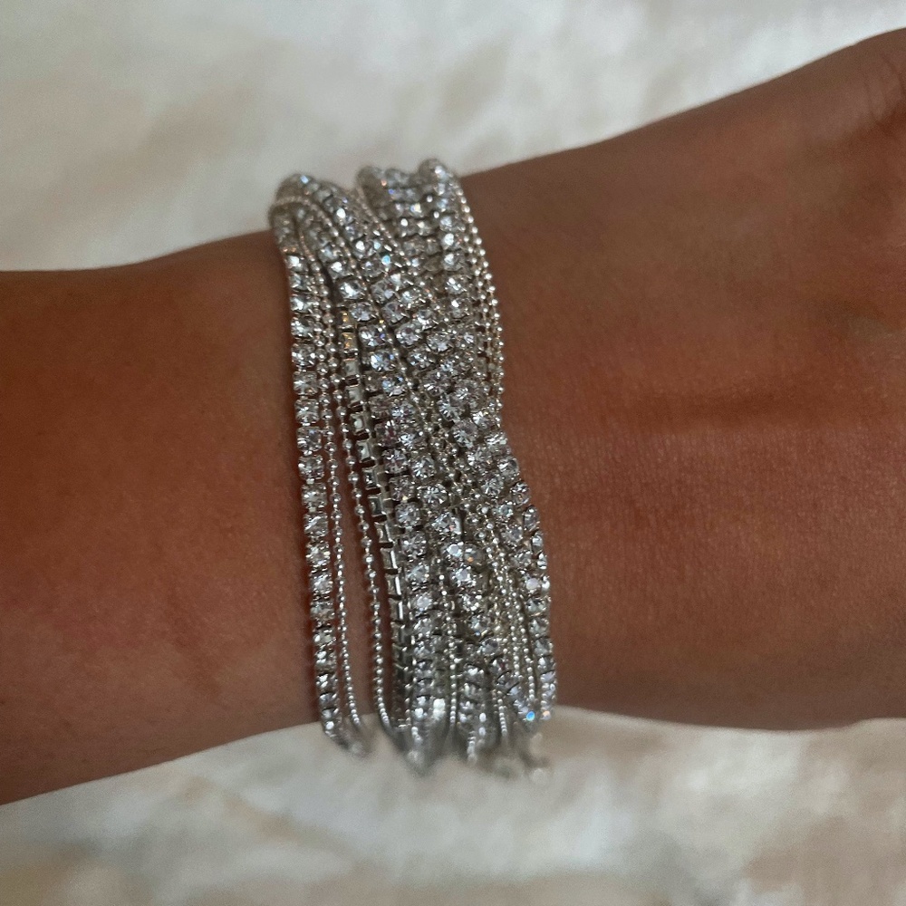 Silver unique bracelet or necklace